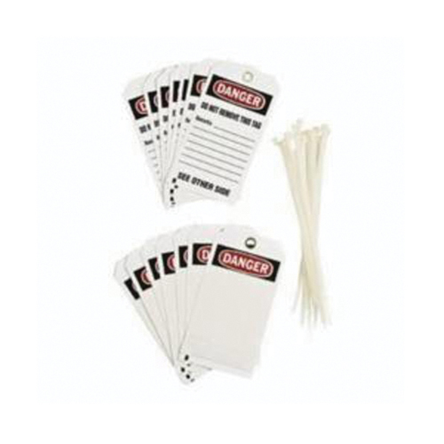 &eacute;tiquettes auto-plastifiantes pour la pr&eacute;vention des accidents, Polyester, 3" la x 5-3/4" h, Anglais Equipex