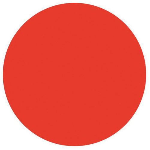 Round Write-On Labels, Circle, 3" L x 3" W, Red Equipex