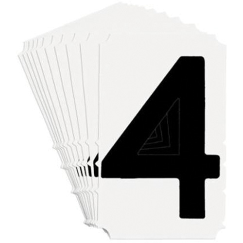 &eacute;tiquettes de lettres et chiffres gothiques individuels Quick-Align, 4, 4" h, Noir Equipex