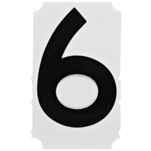 &eacute;tiquettes de lettres et chiffres gothiques individuels Quick-Align, 6, 4" h, Noir Equipex