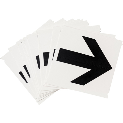 Quick-Align&reg; Individual Gothic Number and Letter Labels, Arrow Symbol, 4" H, Black Equipex