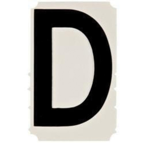 &eacute;tiquettes de lettres et chiffres gothiques individuels Quick-Align, D, 4" h, Noir Equipex