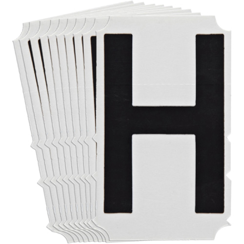 Quick-Align&reg;Individual Gothic Number and Letter Labels, H, 4" H, Black Equipex