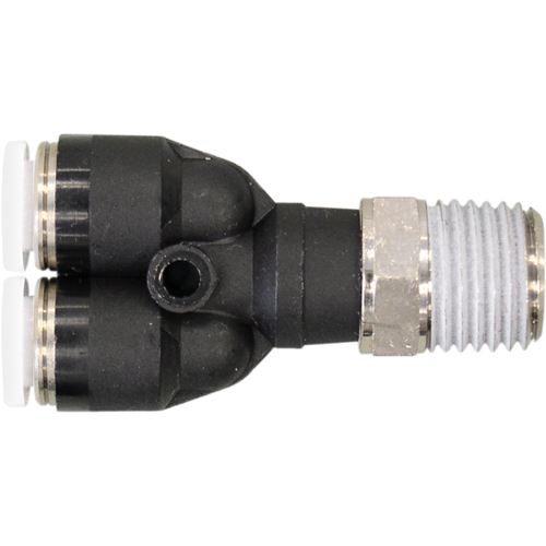 Raccord m&acirc;le en Y filet&eacute; Topfit, 1/4" dia., Polym&egrave;re Equipex