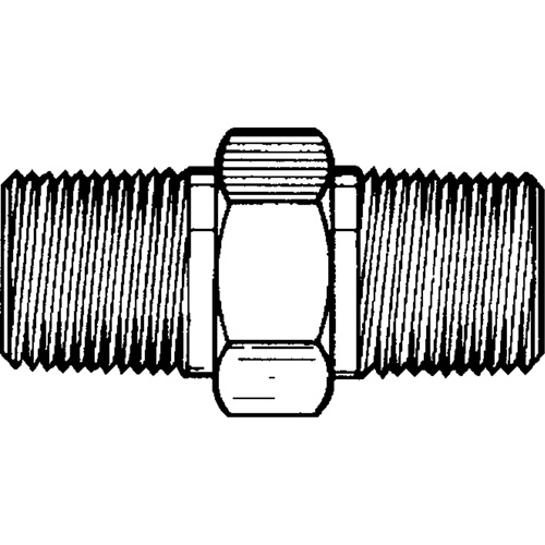 RACCORD HEXAGONAL MALE1/8"-1/8"NPT,LAITON, Laiton Equipex