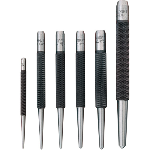 Centre Punches With Round Shanks, 5 Pieces Equipex