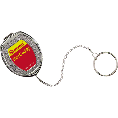 Porte-cl&eacute;s autor&eacute;tractable Key Caddy, Acier inoxydable, C&acirc;ble 21", Fixation Agrafe de ceinture Equipex