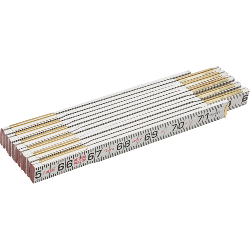 Red End&reg; Two Way&reg; Rule, 6' L, Wood, 1/16" Graduations Equipex