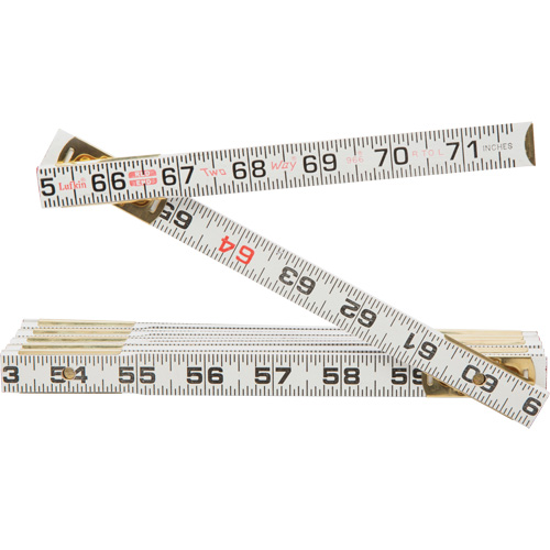 Red End&reg; Two Way&reg; Rule, 6' L, Wood, 1/16" Graduations Equipex