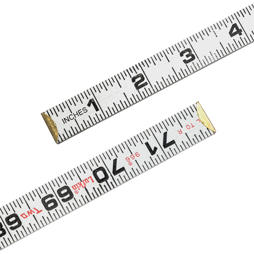 Red End&reg; Two Way&reg; Rule, 6' L, Wood, 1/16" Graduations Equipex