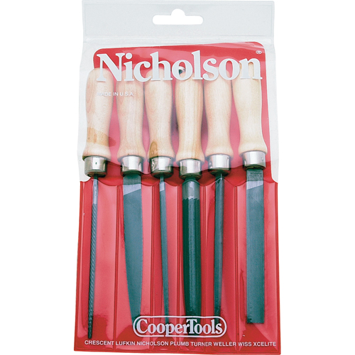 6-Piece American Pattern File Set, 6 Pcs Equipex