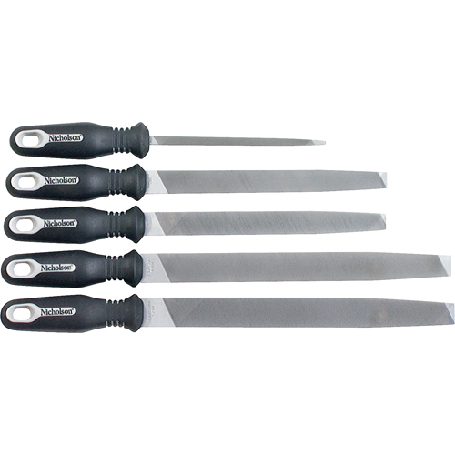 Jeux de 5 limes ergonomiques, 5 pi&egrave;ces Equipex