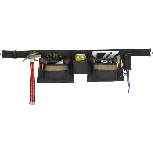 Ceinture &agrave; outils combin&eacute;e de luxe, Polyester, Noir Equipex