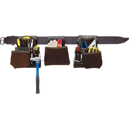 Deluxe Contactor's Tool Belt, Leather, Tan Equipex