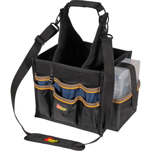 Grands porte-outils pour &eacute;lectriciens et travaux de maintenance, Polyester, 23 pochettes, Noir Equipex