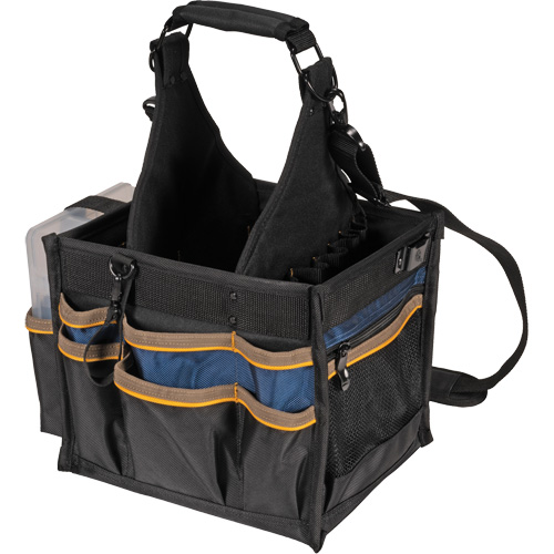 Grands porte-outils pour &eacute;lectriciens et travaux de maintenance, Polyester, 23 pochettes, Noir Equipex