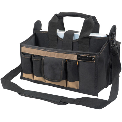 Sac &agrave; outils avec plateau central, Toile, 16 pochettes, Noir Equipex