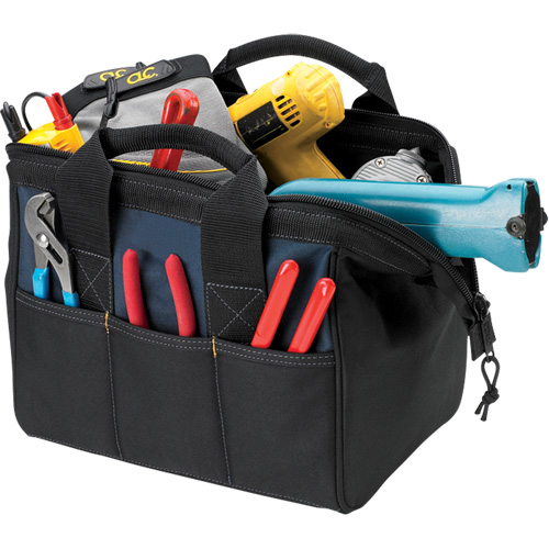 BIGMOUTH&reg; Tool Bag, Polyester, 23 Pockets, Black Equipex