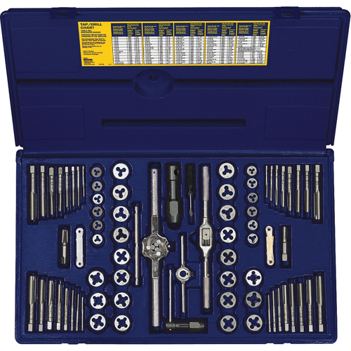 Tap & Hex Die Set, 76 Pieces Equipex