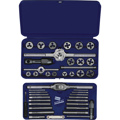 Hanson&reg; Metric Tap & Hex Die Set, 25 Pieces Equipex