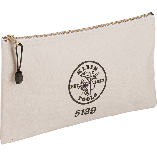 Zipper Tool Pouch, Canvas, 1 Pockets, Beige Equipex