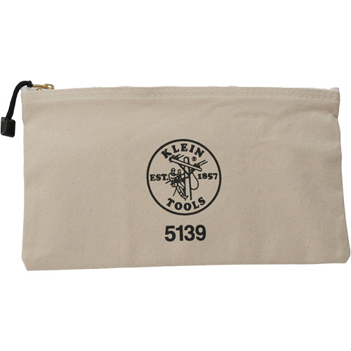 Zipper Tool Pouch, Canvas, 1 Pockets, Beige Equipex