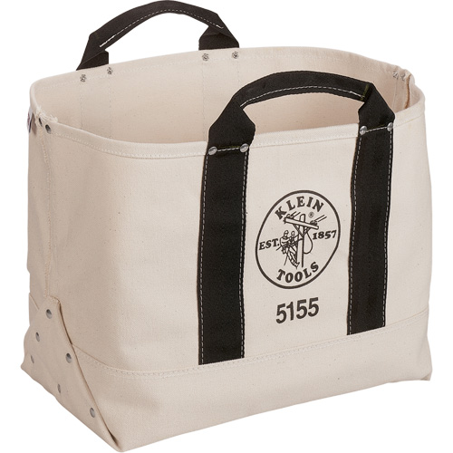 Heavy-Duty 17" Tool Bag, Canvas, 1 Pockets, Beige/Black Equipex