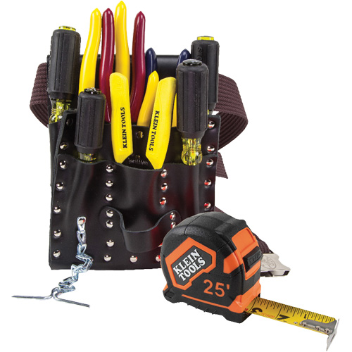 ENS OUTILS ELECTRICIEN A/POCHETTE CEINTURE, Cuir, Blanc Equipex