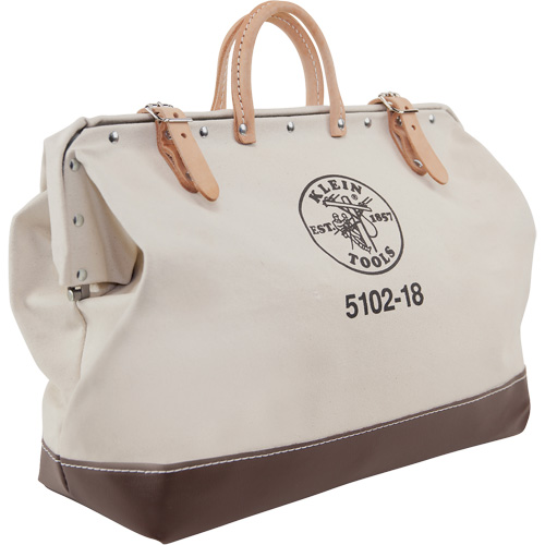 Heavy-Duty 18" Tool Bag, Canvas, 1 Pockets, Beige Equipex