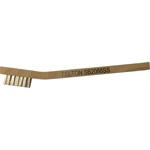 Small Cleaning Scratch Brushes, Stainless Steel, 3 x 7 Wire Rows, 7-3/4" Long Equipex