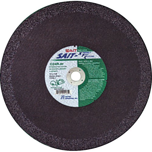 C24R Concrete High Speed Cut-Off Wheel, 12" x 1/8", 1" Arbor, Type 1, Aluminum Oxide, 6300 RPM Equipex