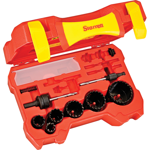 Trousses de scies cloches pour &eacute;lectricien, 10 morcea Equipex
