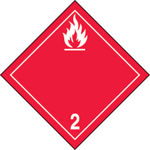 TDG Shipping Labels, Class 2.1, Flammable Gases, Vinyl Equipex