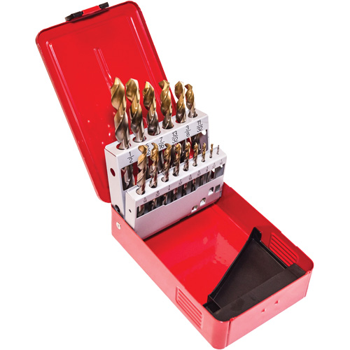 Jobber Drill Set, 15 Pieces, High Speed Steel Equipex