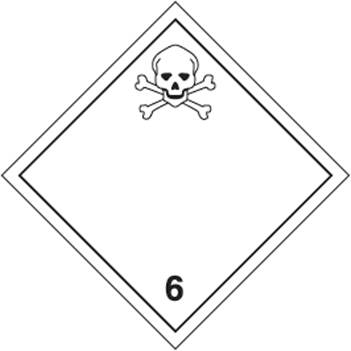 TDG Shipping Labels, Class 6.1, Toxic Substances, Paper Equipex