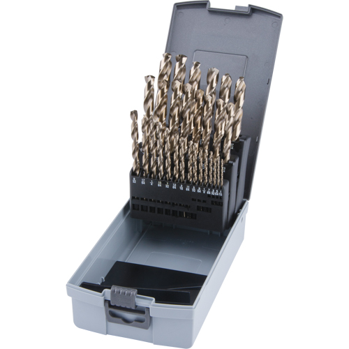 Jobber Length Drill Bit Set, 29 Pieces, High Speed Cobalt Equipex