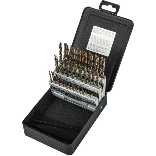Jeu de forets s&eacute;rie courte, 60 morceaux, Acier rapide au cobalt Equipex
