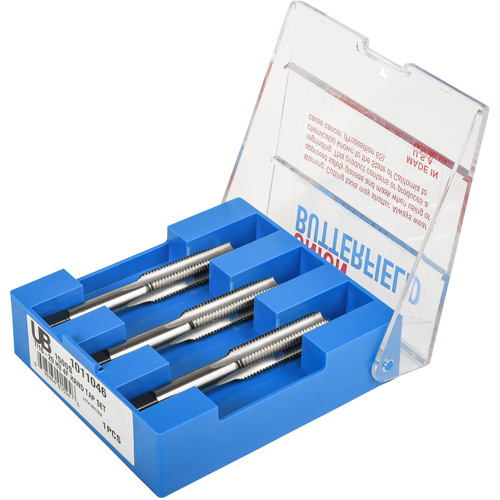 Jeu de tarauds &agrave; main, Acier rapide, Filet 9/16"-18 Equipex