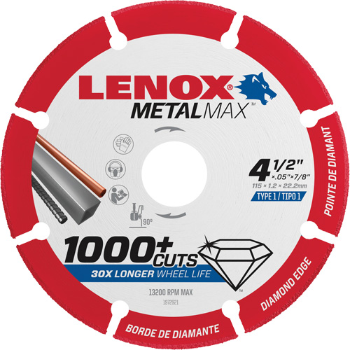 Lames de scie circulaire Metalmax, 4-1/2", Pour M&eacute;tal/Non ferreux Equipex