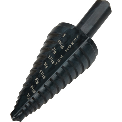 Foret &eacute;tag&eacute; no 2, 1/8" - 1", Incr&eacute;ments de 1/16", Acier rapide Equipex