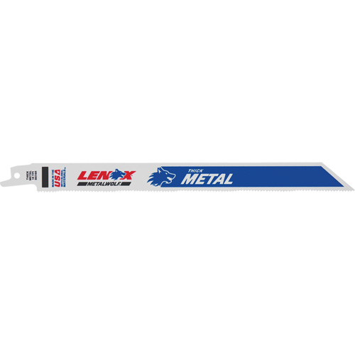 Metal Cutting Reciprocating Saw Blades, Bi-Metal, 14 TPI, 9" L x 3/4" W Equipex