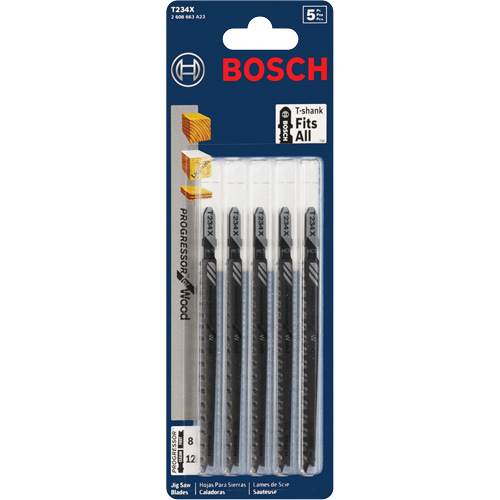 Jigsaw Blade, High-Carbon Steel, T-Shank, 4-5/8" L, 8-12 TPI Equipex