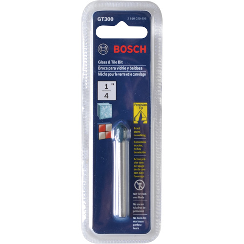 Glass and Tile Bit, Carbide, 4" Flute Equipex