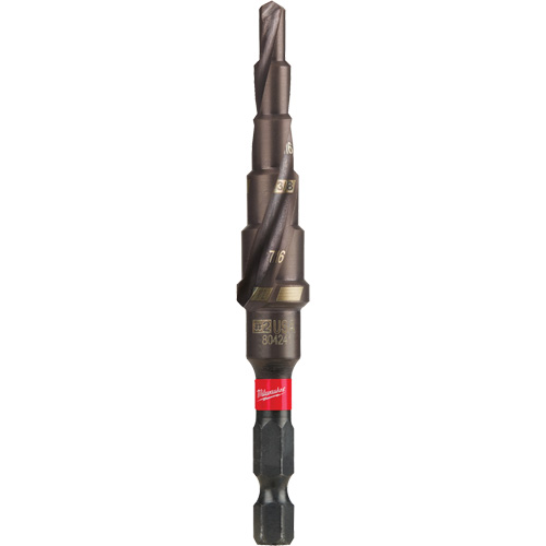 #2 Shockwave Impact Duty Step Drill Bit, 3/16" - 1/2" , 1/16" Increments, Titanium Equipex