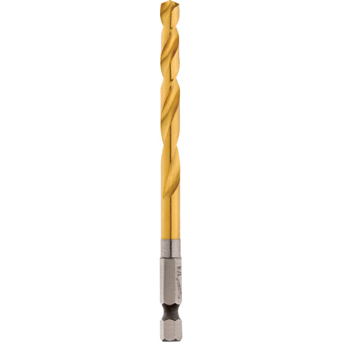 Shockwave Drill Bit, 1/4", Titanium, 2-15/32" Flute, 135° Point Equipex