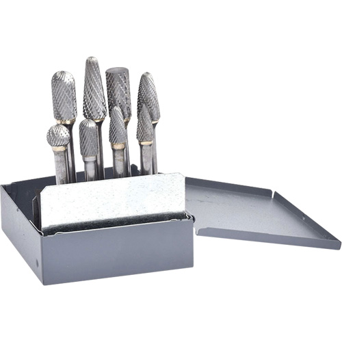 Double Cut Carbide Burr Set, 8 Pieces Equipex