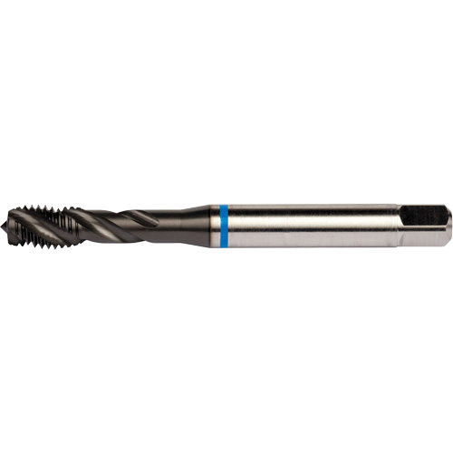 Blue Shark Spiral Flute Tap, High Speed Cobalt, 1/4"-28 Thread, 3.15" L Equipex