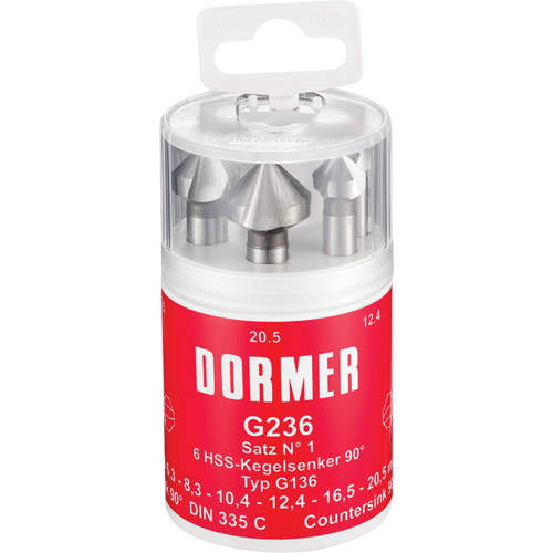 Jeu de fraises coniques 90°, 6 morcea Equipex