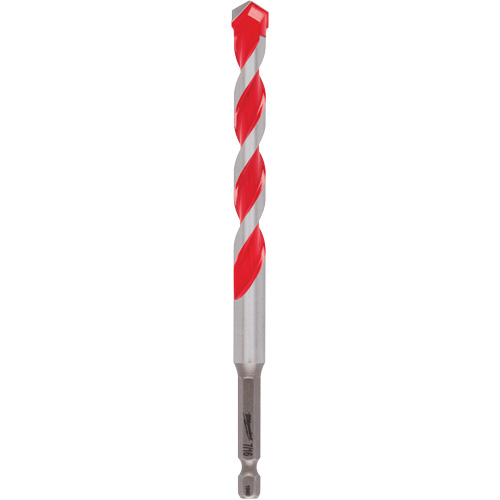Shockwave Reduced Shank Hammer Drill Bit, 7/16", Carbide, 4" Flute Equipex