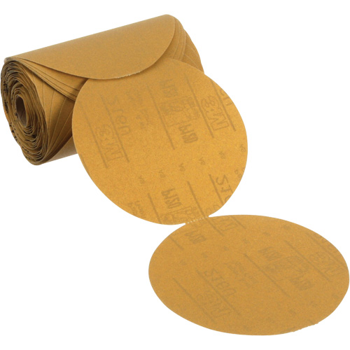 Stikit Gold Paper Sanding Disc Roll, 6" Dia., P120 Grit, Aluminum Oxide Equipex